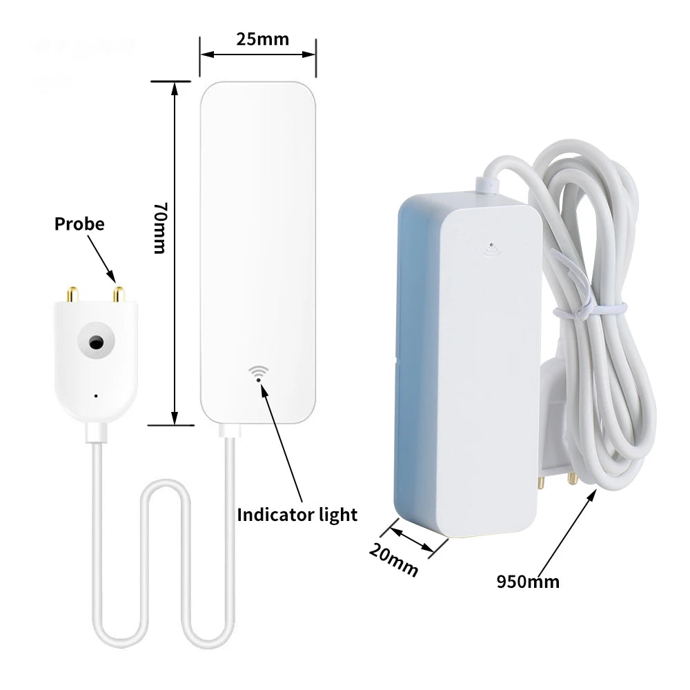 Tuya Smart Zigbee/WiFi Water Detection Sensor Remote Monitor Protecting Family Safety for Smart Home Automation via Smart Life