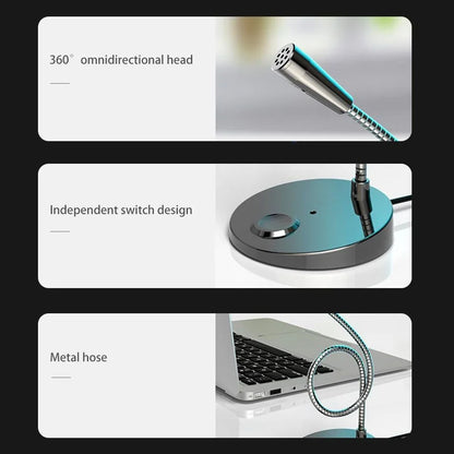 USB/3.5mm Jack Microphone Speech Speakers 3.5mm Plug Wired Desktop Microphones For PC Computer Laptop Notebook Loud Speaker