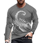Scorpion 3D Print Long Sleeve Round-Neck Fashion Animal Pattern Men's T-Shirts Streetwear Pullovers Tops Loose Casual Man Tees