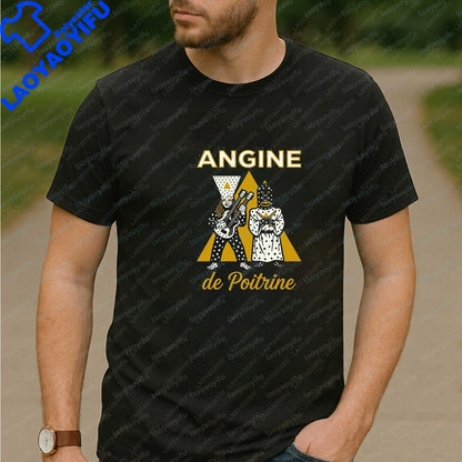 Angine De Poitrine Mens T-shirts and Tank Tops - Summer Short-sleeved Men's and Women's Comfortable T-shirts