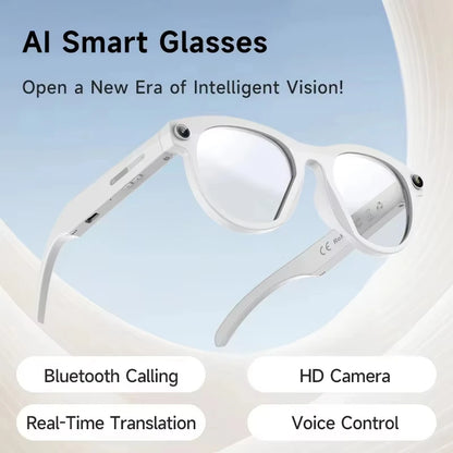 Lenovo NEW 8K 1600W HD AI Smart Glasses Camera Dual Real-time Translation Bluetooth Call Shoot Audio Video Music Play Sunglasses