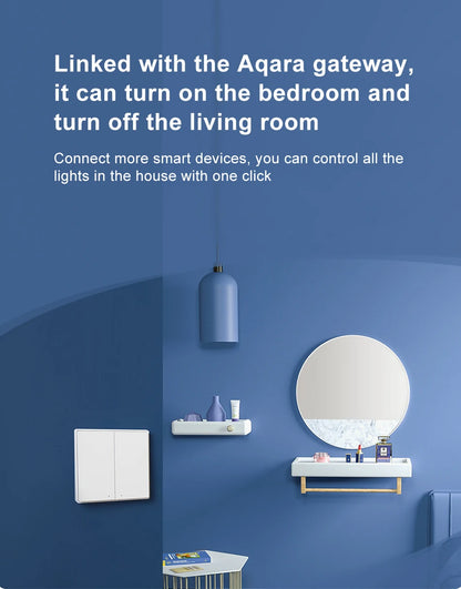 Aqara Smart Wall Wireless Switch D1 ZigBee Remote Control Key Light Switch Button For Mi home HomeKit APP