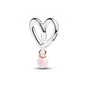 2025 Hot selling 925 Silver Pink Bird Moon Pendant Suitable for European Bracelets DIY Accessories Women's Charm Jewelry Gifts