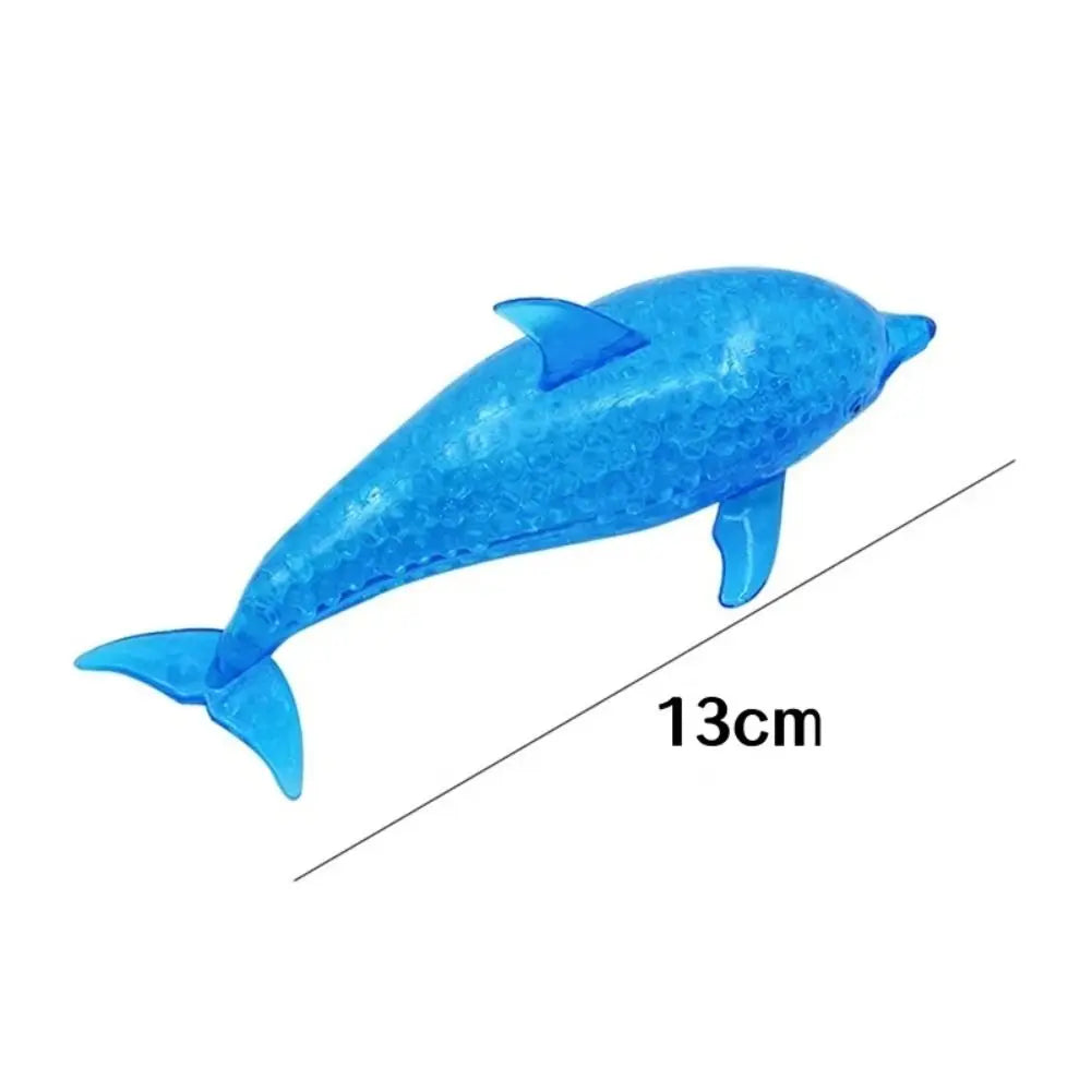 Durable TPR Shark Stress Balls Blue Soft Stretchy Stress Squish Ball Stretchy Dolphin Squeeze Ball Adults