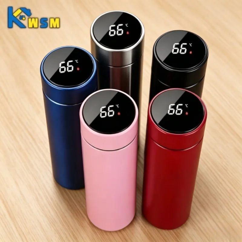 500ML Thermos Cup with Temperature Display, Stainless Steel Vacuum Insulated Mug, Outdoor Travel Cup, Father's Day Gift