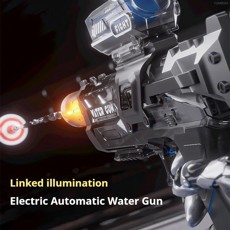 Lighting Electric Water Gun Continuous Water Spraying High-pressure Powerful Water Gun Children's Outdoor Game Toy Festival Gift