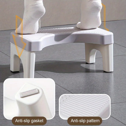 Bathroom Toilet Stool Thickened Squatting Potty Stool Footrest for Adults Kids Pregnant Women Home Toilet Aid Foot Step Stool