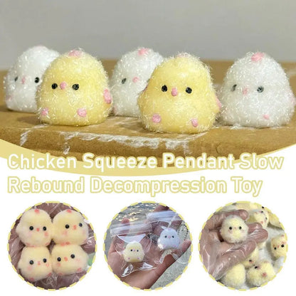 Handmade Chick Toys Squishy Cute Chick Squeeze Stress Relief Toy  Cartoon Slow Rebound Decompression Fidget Gifts