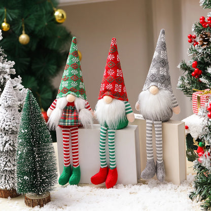 Christmas decoration items  Nordic style decorative figurines Christmas decorations - Faceless old man doll  Window display item