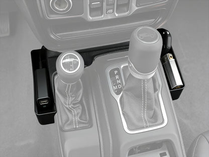 Car Center Console Gear Shift Storage Box Phone Holder Tray for Jeep Wrangler JL Gladiator JT 4XE 2024-2026 Interior Accessories
