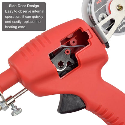 Toolour Cordless Soldering Iron DC 12V 80W Soldering Gun with 50g Solder Wire,Tin Suction Pump,Tweezers for Welding PCB Home DIY
