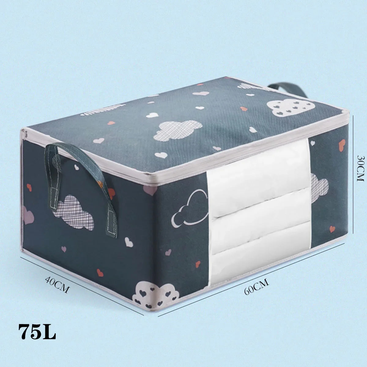 1pcs Quilt Storage Bag Dust-proof Wardrobe Quilt Clothes Organizer Household Blanket Zipper Sorting Bags Moving Bag Storage Bags