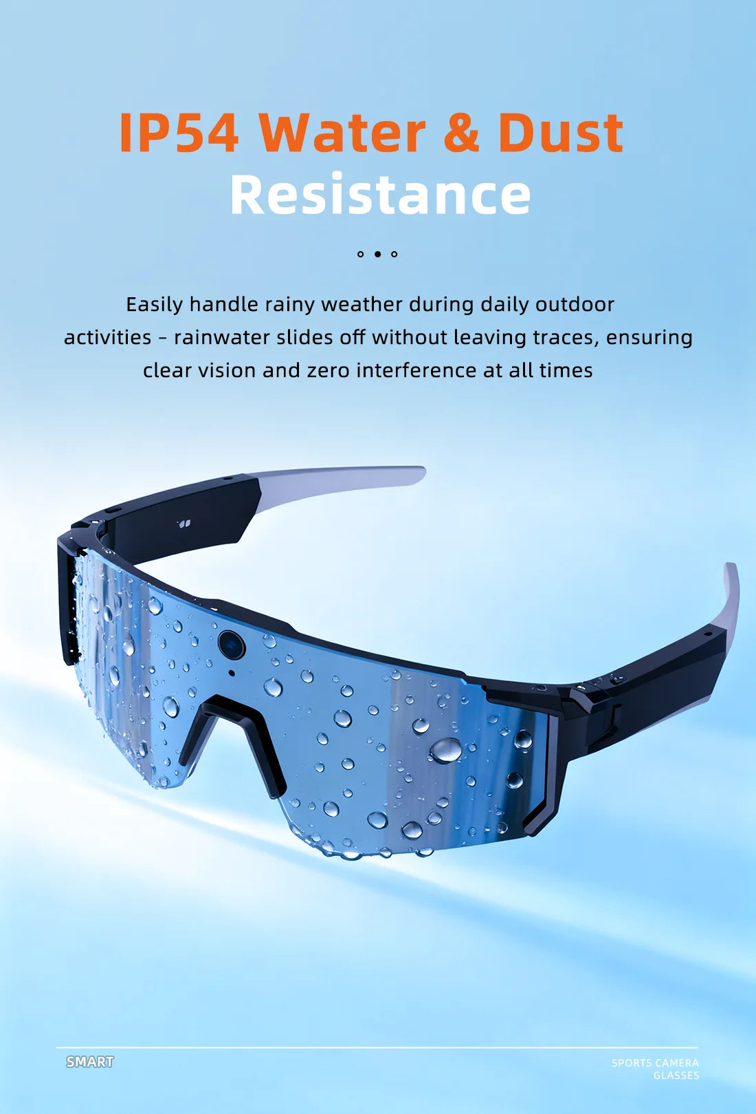 New AI Smart Glasses With Camera 1200P Video Recording Anti-Shake Shooting Sunglasses Bicycle Riding Windproof Goggles Men Women