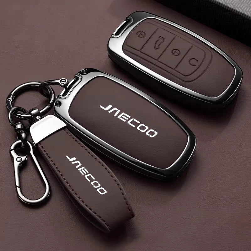 Car Key Case for Chery Jaecoo J7 7 PHEV J5 5 EV 2025 J8 8 2026 Keychain Remote Cover Shell Housing Ring Holder Fob Accessories