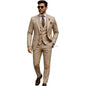 High Quality 3 Piece Yellow Men Suits Peak Lapel Slim Fit Men Clothing Elegant Wedding Jacket Vest Pants Sets for Business Party