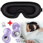 3D Sleep Mask With Noise Ear plug, Adjustable Strap, Light Blocking Night Eye Mask, Soft & Comfortable