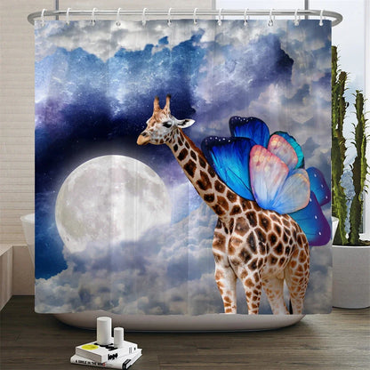 Cat shower curtains bathroom shower curtain Cute 3D fabric shower curtain with hooks funny waterproof shower curtain or Mat
