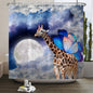 Cat shower curtains bathroom shower curtain Cute 3D fabric shower curtain with hooks funny waterproof shower curtain or Mat