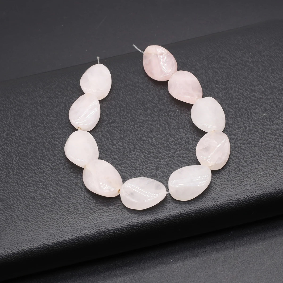 Natural Blue Turquoise Beads Faceted Natural Rose Quartzs Loose Spacer Beaded for Women DIY Jewerly Necklace Bracelet 19x14mm