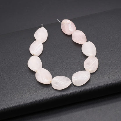 Natural Blue Turquoise Beads Faceted Natural Rose Quartzs Loose Spacer Beaded for Women DIY Jewerly Necklace Bracelet 19x14mm