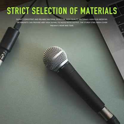 3PCS Sm58switch Wired Microphone With Clips Suitcase Cardioid Dynamic Microphone For Stage Singing Karaoke BBOX REC