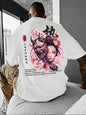 American men's summer ghost mask dancer letter print comfortable and breathable round neck T-shirt outdoor street top
