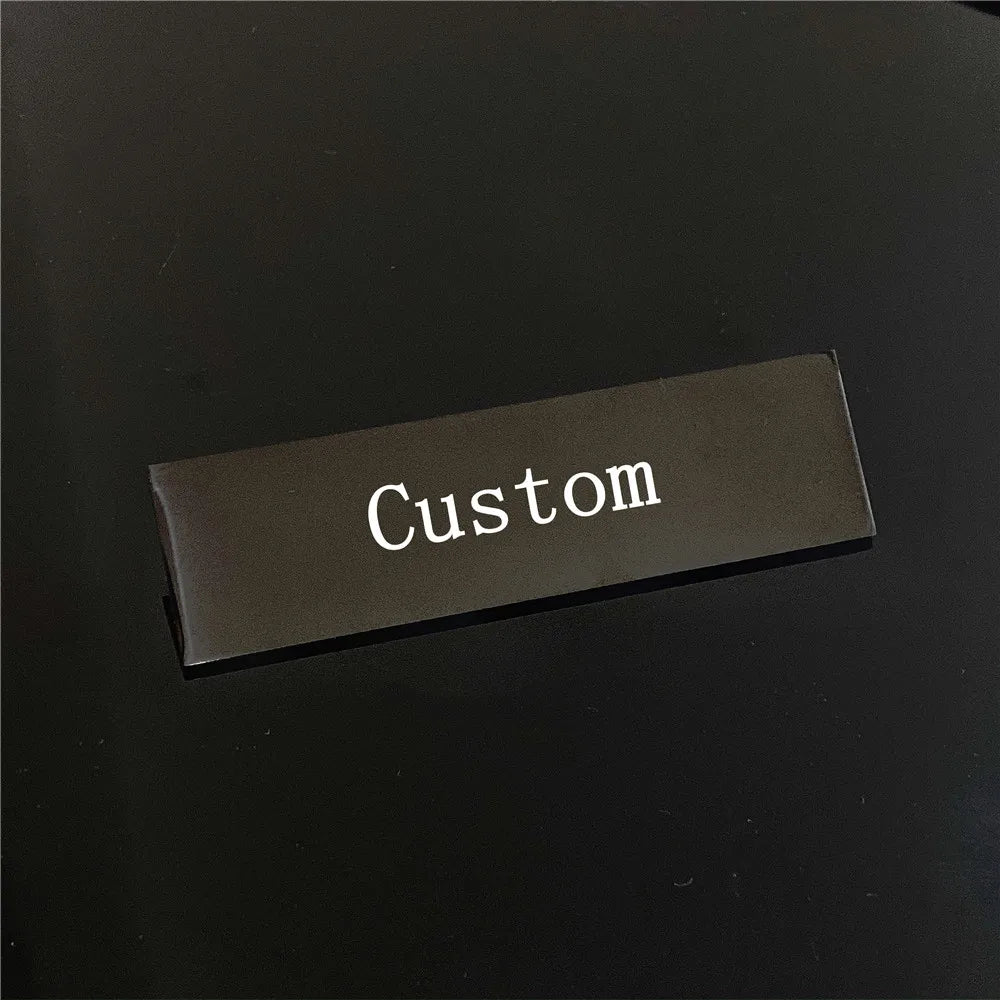 Stainless Steel Adhesive Mailbox Badge Sign Personalized in Hebrew Name ID Text Logo Double Sided Tape Magnet Door Mail Box