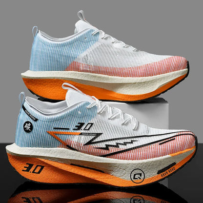 Couple Breathable Mesh Carbon Board Shoes, Student Sports Exam Shoes, Chunta Ultra Light Rebound Marathon Running Shoes
