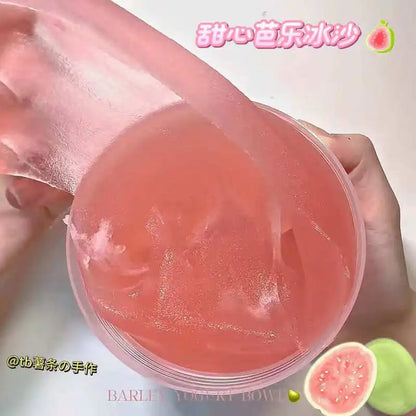Guava Smoothie Slime Super Soft Stress Relief Bubble Clay Black Pepper Mashed Potato Slime Sensory Fidget Toys