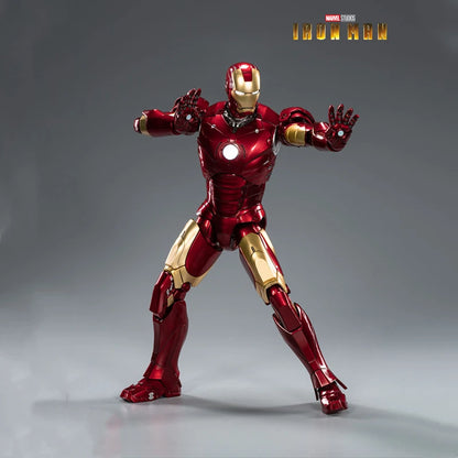 ZDTDS Original 1/5 36CM Iron Man MK50 MK3 LED lighting 10th Anniversary Memorial Collect Tony Stark Model Action Figure Gift