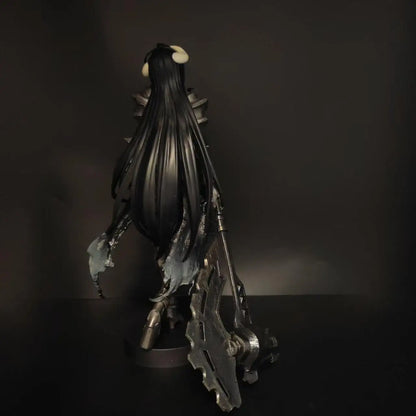 Overlord Armor Ver Figure 24cm Long Hair Demon Horns Battle Axe Statue Anime Model Heavy Metal Texture Armor Knight Figure
