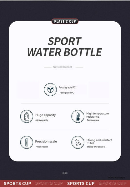 1.7L/2.7L/4L/5L Sports Water Bottle Gym Cycling Cup Portable Large Capacity Water Bottle For Fitness Camping Men Water Kellte
