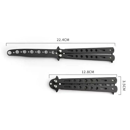 Foldable Comb Stainless Steel Practice Training Butterfly Knife Comb Beard Moustache Brushe Salon Hairdressing Hair Styling Tool