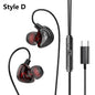 OLAF DAC Type C Earphones Wired Headset USB C Gamer Headphones Cable Handsfree Type-C Earbuds For iPhone16 15 Samsung S23 Xiaomi