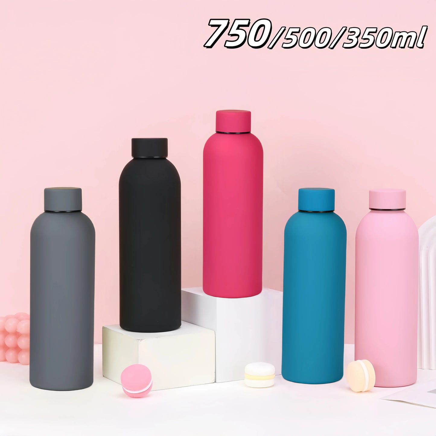 350-750ML Stainless Steel Thermos Cup Portable Small Mouth Water Cup Travel Outdoor Sports Water Bottle Vacuum Flask Gym Kettle