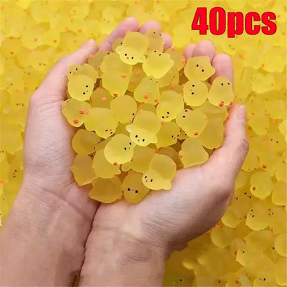 5-40PCS Mini Fluorescence Chicken Moss Toy Microlandscape Miniature Chick Figurines Fairy Garden Accessories Home Decor Crafts