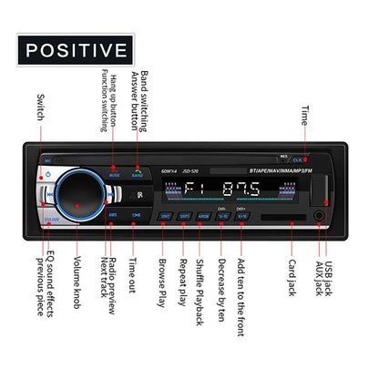 12/24V 60W Car MP3 Player Stereo bluetooth Audio Radio Car Truck Usb Bluetooth Handsfree Call Car USB Card Insert MP3 Radio Kit