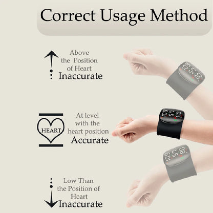 Sphygmomanometer Wrist Type Health Test BP Household instrument Blood Pressure Digital Monitor Heart Rate Health Measurement