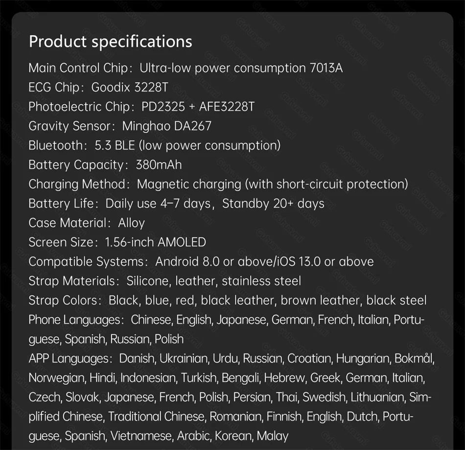 2026New Smart Watch For Men Micro-examination Health Blood pressure Uric Acid ECG+PPG Fitness Tracker Clock Smartwatch Women Men