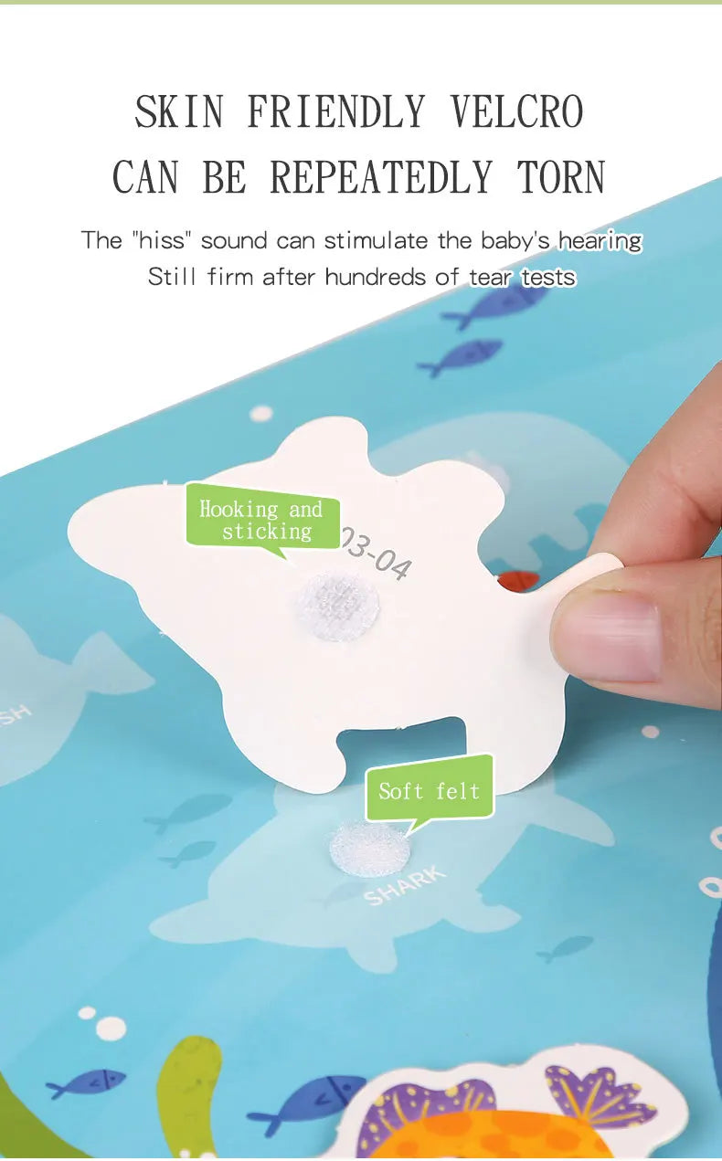 Montessori Baby Busy book My First Quiet Book Paste Early Learning Education Toy for Toddlers Matching Game Toys for Kids Gifts