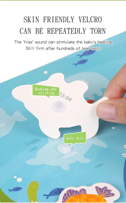 Montessori Baby Busy book My First Quiet Book Paste Early Learning Education Toy for Toddlers Matching Game Toys for Kids Gifts