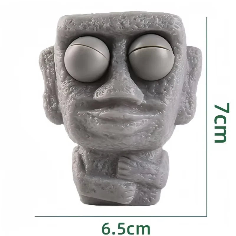 Stone Man Releases Stress Toy Eye Popping Slow Rebound Soft Squeeze Sensory Fidget Toy for Kids Funny Stuff Adult Teen Gifts