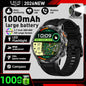 LIGE Nowy wojskowy do T-Rex 3 Ultra Smart Watch Bateria 1000 mAh Wodoodporny IP68 Kompas Latarka Sportowy monitor Smartwatch Mężczyźni