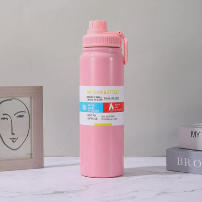 600/800/1000ML Sport Vacuum Flask Stainless Steel Thermal Water Bottle Car Insulated Cup Keeps Cold and Heat Travel Thermal Mug