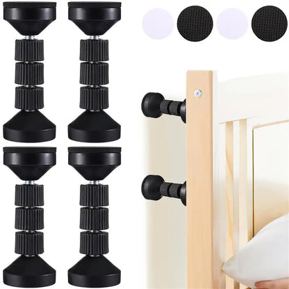 4 Pcs Furniture Fall Preventer Bed Frame Support Headboard Stabilizer Adjustable Sofa Stoppers Plastic Wall for Spacer NEW