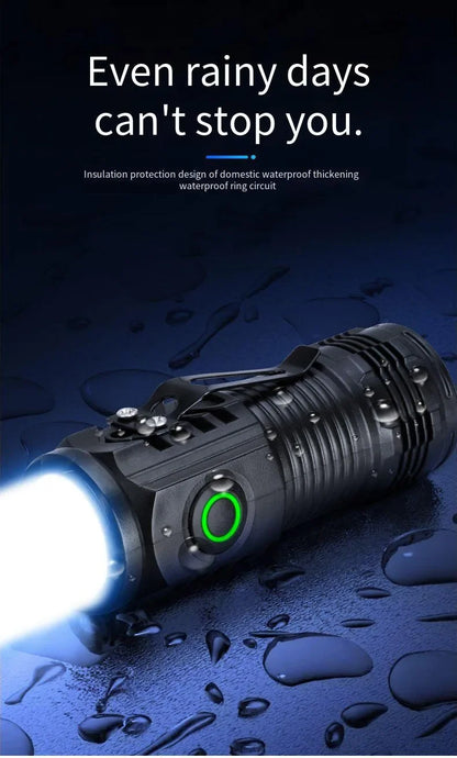 New Ultra Powerful Flashlight 3 Core LED Mini EDC Tactical Torch USB Rechargeable Outdoor Camping Fishing LED Hat Clip Lamp