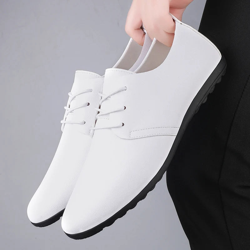 Daily casual men's leather shoes driving shoes new four-season general Doudou men's shoes outdoor lazy one-pedal men