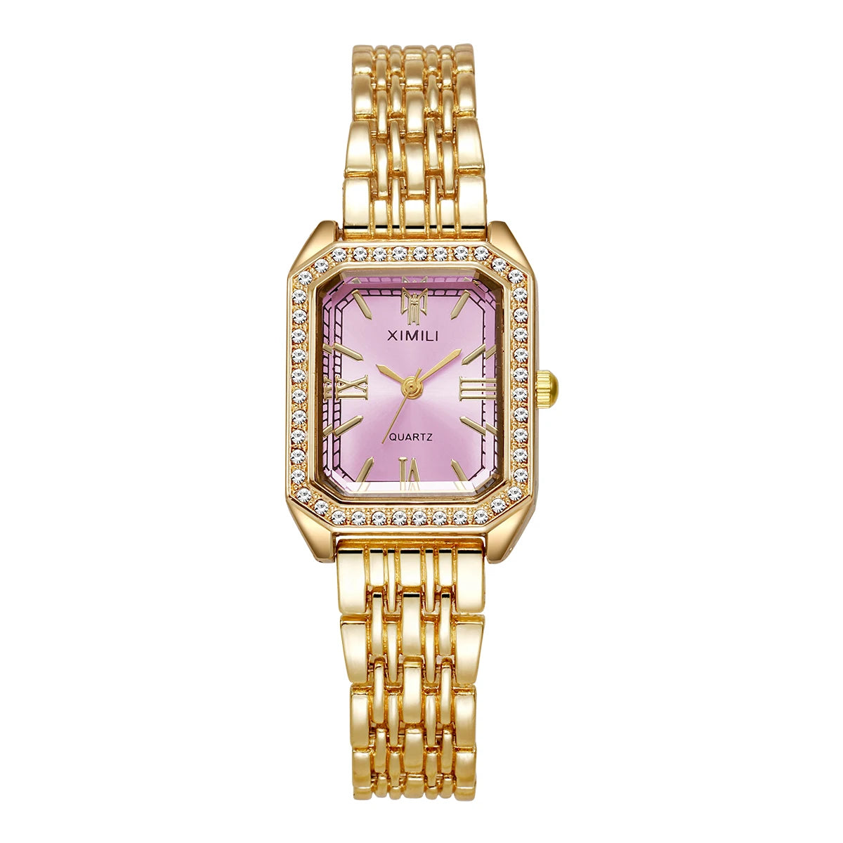 Luxury Rhinestone Women Watches Fashion Rectangle Bracelet Quartz Wristwatch for Girls Clock Reloj Mujer