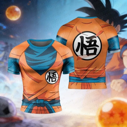 2026 Anime Dragon Ball Goku Print T Shirts Cartoon Shirt Summer Breathable T-shirt and Comfortable T-shirts Mens Clothes Tops