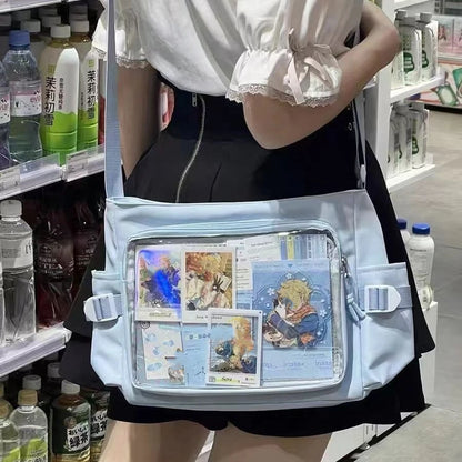 Daily Versatile Y2k Ulzzang Ita Bag One Shoulder Class Crossbody School Bag Harajuku Girls' Large Capacity Casual Itabag